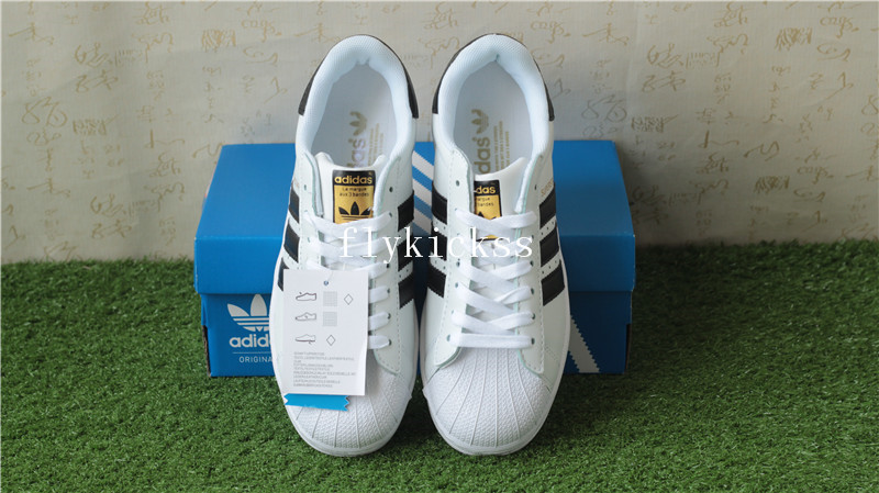 Adidas Superstar White Black Stripes C77124